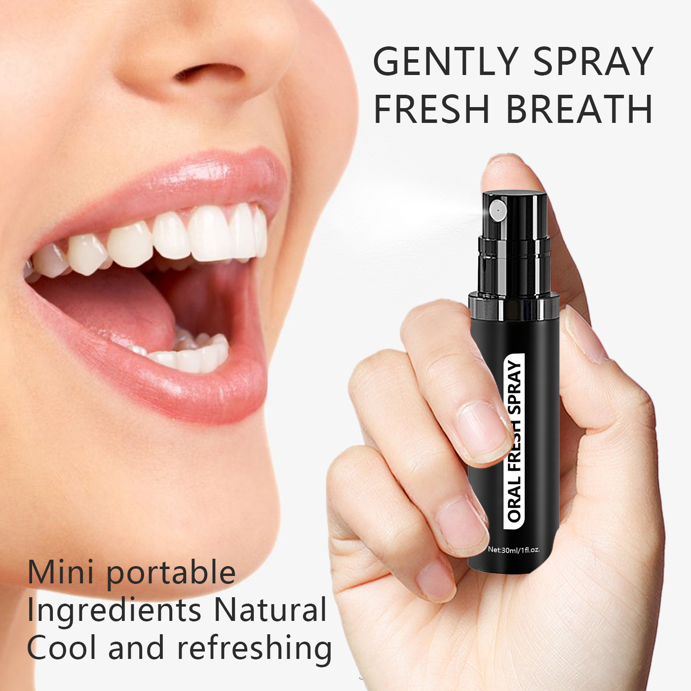 OEM Oral Fresh Spray – Breath Freshener with Natural Mint, Xylitol & Tooth-Friendly Formula | Private Label Mouth Spray for Fresh Breath & Oral Care - Image 3