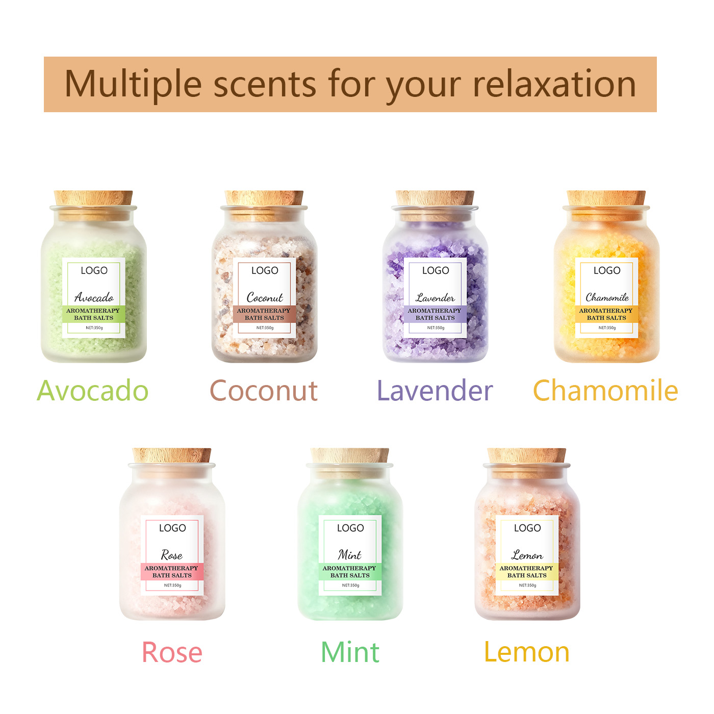 OEM Aromatherapy Bath Salts – Dead Sea & Epsom Salt Blend with Essential Oils for Muscle Relief, Stress Reduction & Sleep Support | Private Label Bath Salt for Brands - Image 3