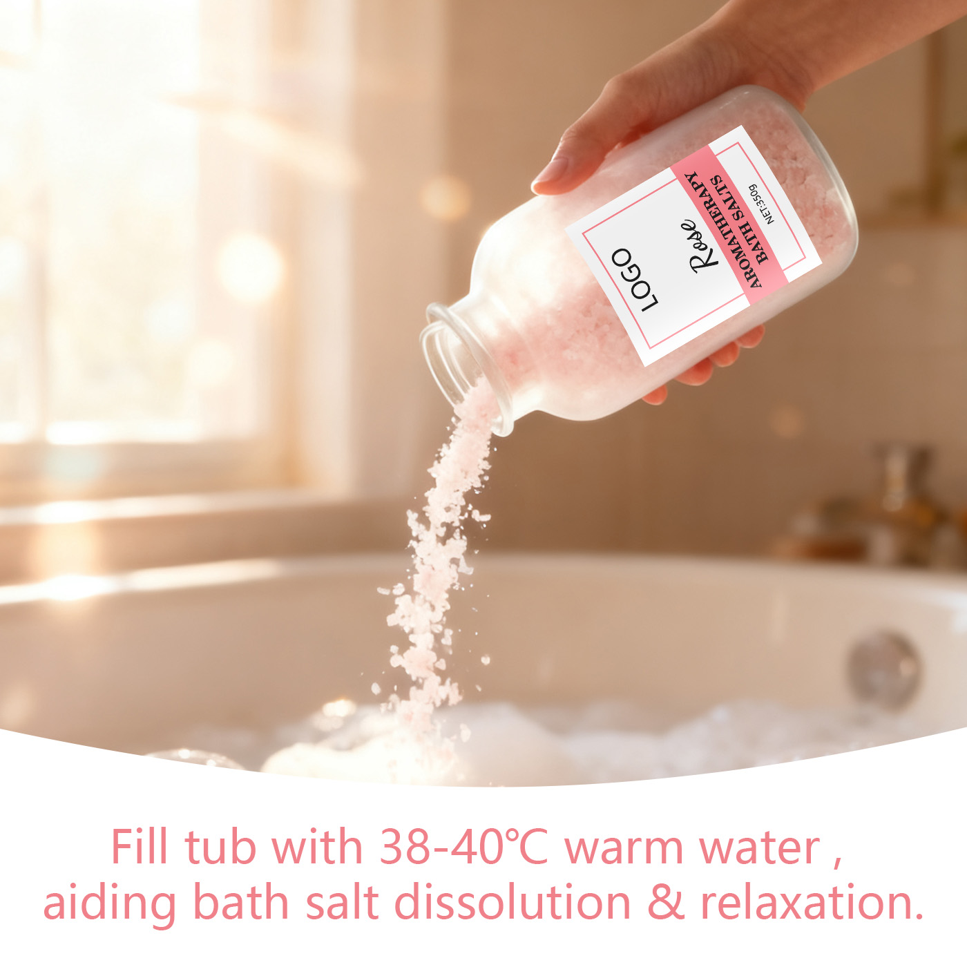 OEM Aromatherapy Bath Salts – Dead Sea & Epsom Salt Blend with Essential Oils for Muscle Relief, Stress Reduction & Sleep Support | Private Label Bath Salt for Brands - Image 4