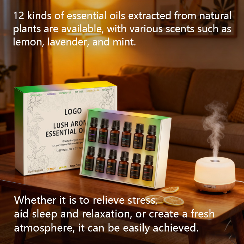 OEM 12 Aromatherapy Essential Oil Gift Set – 12x10ml Premium Blends for Sleep, Focus, Immunity & Home | Private Label Complete Starter Kit - Image 3