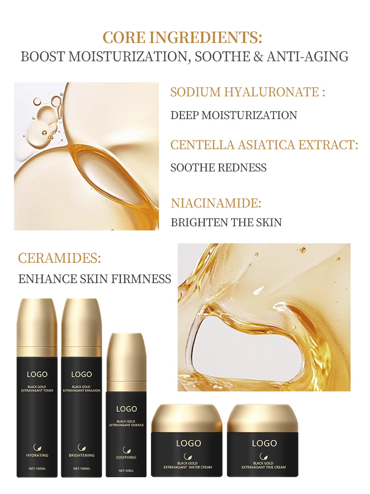OEM Black Gold Skincare Set | Private Label - Image 5